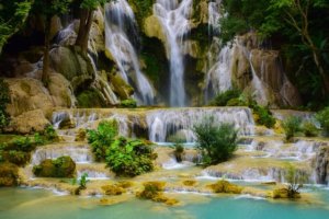 wodospad w laosie